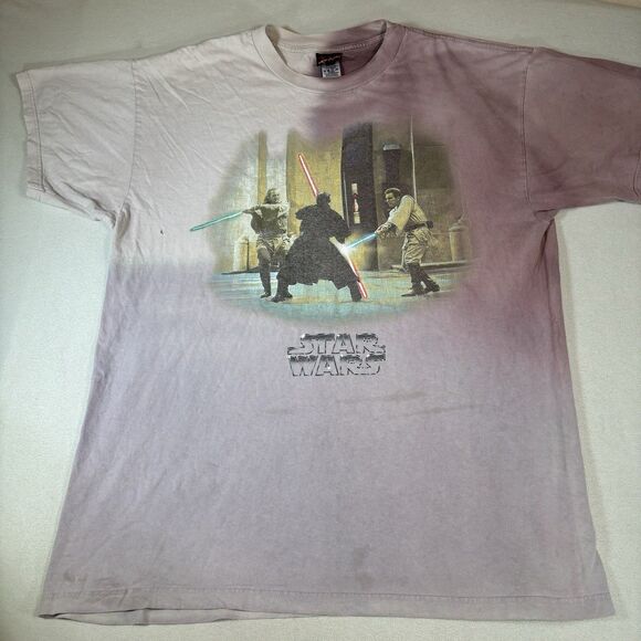 Vtg Star Wars Episode 1 The Phantom Menace Jedi vs Sith T-Shirt Darth Maul XL - Picture 1 of 8